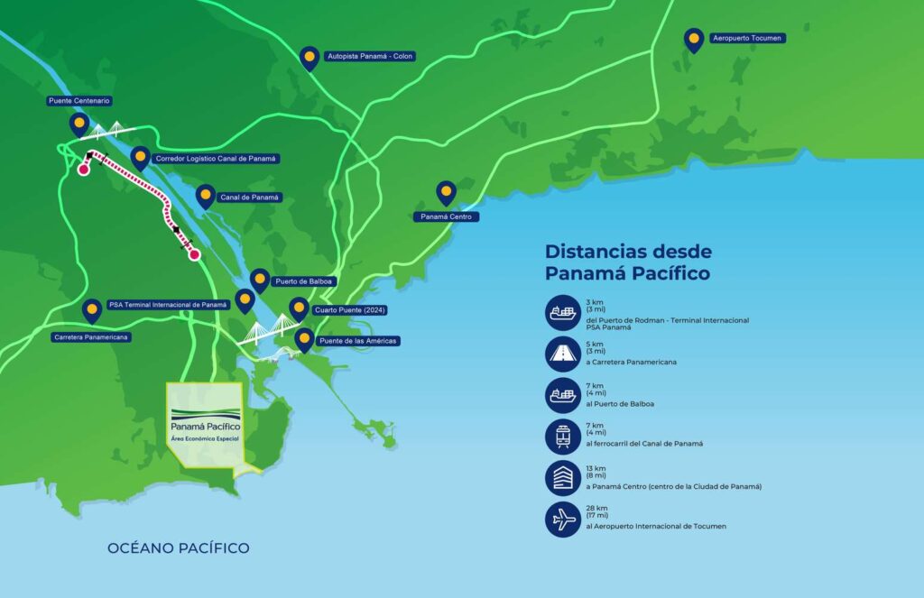 Panamá Pacífico Zona Franca Map de ubicación
